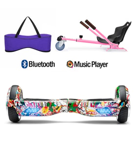 Citymate Elektrikli Kaykay Hoverboard Akıllı Denge 6.5 Inch + HoverKart + Çanta EXTREM PAKET D019
