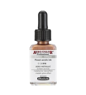 Schmincke Aero Color Akrilik Mürekkep 28 ml 916 Aero Metallic Brilliant Bronze