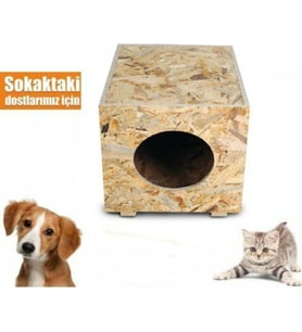 Apak Ahşap Osb Kedi Evi