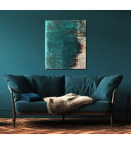 Tablolife Cezayir Menekşesi Yağlı Boya Dokulu Tablo 100X150,Çerçeve;Gold