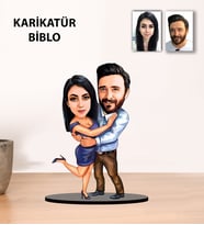 Kisiye Özel Sevgili Evli Karikatür Biblo KB9