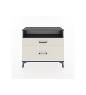 Arges Şifonyer Tek Raflı 2 Çekmeceli 88x30x80 Antrasit-Aytaşı