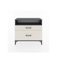Arges Şifonyer Tek Raflı 2 Çekmeceli 88x30x80 Antrasit-Aytaşı