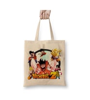 Goku Variados Dragon Ball Z Beyaz Bez Çanta Uzun Saplı Alışveriş Çantası Plaj Çantası