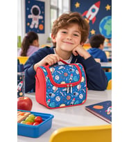 Uzay Roket Astronot Gezegen Termal Beslenme Çantası Isı Yalıtımlı Çocuk Okul 24x22x14 cm