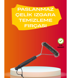 Mangal Izgara Temizleme Fırçası Pas Tutmaz Çelik Telli