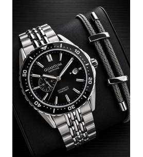 Quantum Otomatik Mekanizma Sapphire Cizilmez Cam Çelik Kordon 10 Atm Erkek Kol Saat EMG.1257.350