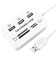 Powermaster 3 Port 2.0 Usb Çoklayıcı Hub + 4 Slot Kart Okuyucu PM-6052