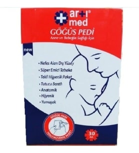 Artimed Göğüs Pedi 30'lu 2 Adet