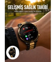 3 Bileklikli Amoled Akıllı Saat Bluetooth Çağrı ve Sağlık Takipli Yeni Nesil