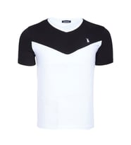 T8591 DEWBERRY MENS T-SHIRT-AÇIK BEYAZ