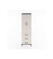 Hyperion Dolap 2 Raflı 3 Çekmeceli Tek Askılı 60x44x195 Antrasit-Aytaşı