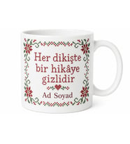Çapraz Dikiş Etamin Yapanlara Çarpı İşareti Geleneksel Kupa Bardak Hediye