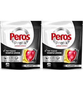 Peros Pratik Matik Çamaşır Deterjanı Kapsülü - Tableti 100 Adet Siyahlar (Avantaj Pk)