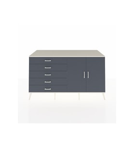 Kronos Konsol 2 Raflı 5 Çekmeceli 2 Kapaklı 176x59x99 Aytaşı-Antrasit