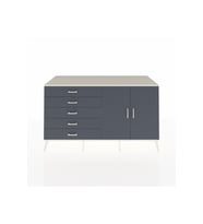 Kronos Konsol 2 Raflı 5 Çekmeceli 2 Kapaklı 176x59x99 Aytaşı-Antrasit