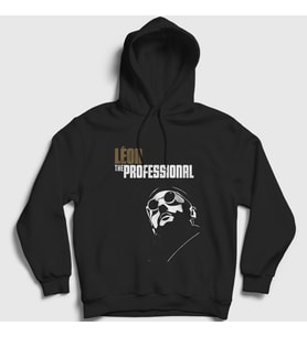 Presmono Unisex Siyah Cover Film Leon Kapüşonlu Sweatshirt 246920tt