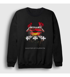 Presmono Unisex Siyah Master Of Puppets Metallica Sweatshirt 67481tt