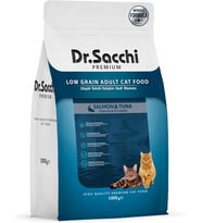 Premium Düşük Tahıllı Somonlu Ve Ton Balıklı Yetişkin Kedi Maması 1 kg