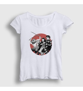 Presmono Kadın Beyaz Team Anime Demon Slayer Kimetsu No Yaiba T-Shirt 309073tt
