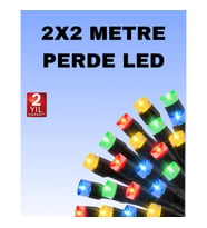 Mey İthalat® Noel ve Parti Dekorasyonu İçin 2x2 LED Perde Işık – 8 Fonksiyonlu