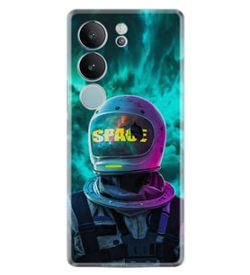 Vivo V29 Kılıf Desenli Silikon Platinium Space 1814