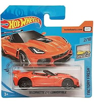 Hot Wheels - 19 Corvette Zr1 Dönüştürülebilir - Fabrika Taze 2/10 - Ghb34 - Kısa Kart - Turuncu - Gm (Çok Renkli)