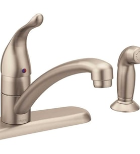 Moen 7430Srs Chateau Tek Kollu Yan Püskürtücülü Düşük Ark Mutfak Bataryası, Spot Dirençli Paslanmaz (Çok Renkli)