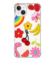 PrintiFy Apple iPhone 14 Uyumlu Water Color 5 Baskılı Şeffaf Köşe Korumalı Antişok Kılıf