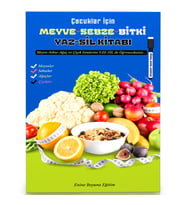 Meyve ve Sebzeleri Öğreten YAZ-SİL Kitabı