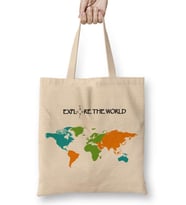Explore The World Bez Çanta Uzun Saplı