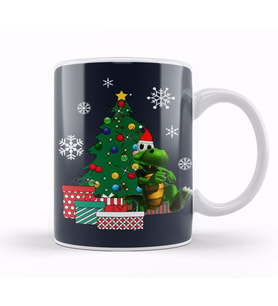 Croc Around The Christmas Tree Kupa Bardak Porselen