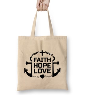 Faith Hope Love Bez Çanta Uzun Saplı
