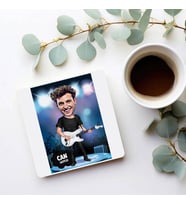 Kişiye Özel Erkek Popstar Karikatürlü Bardak Altlığı