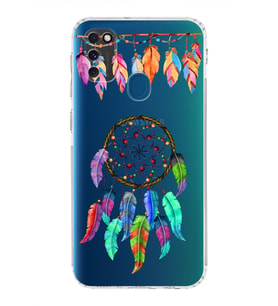 PrintiFy Samsung Galaxy M21 ile Uyumlu Nazar Boncuğu 6 Baskılı Kamera Korumalı Şeffaf Silikon Kılıf