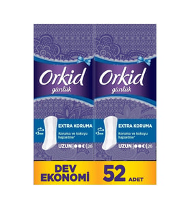 Orkid Günlük Ped Uzun 52 Li Mor Paket