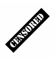 Censored Araba Sticker siyah 19x19 CM (Siyah-Siyah)
