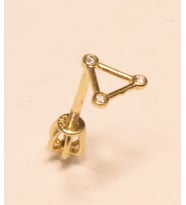 14 Ayar Altın Piercing Tragus Küpe
