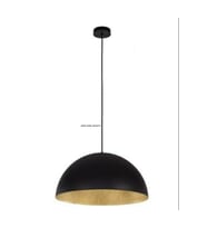 DEMET HABEK  MYLİGHTS MYLİGHTS  METAL SARKIT AVİZE SİYAH  İÇİ ALTIN  RUSTİK RETRO TEKLİ  AVİZE 40 CM