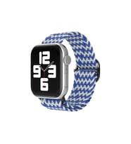 Apple Watch 42mm Kordon - Zigzag Beyaz-mavi