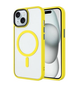 Coverzone ?Phone 15 Plus ile Uyumlu Sert PC Arka Y�zey Wireless ?arj �zellikli Buzlu Saydam ZF Kapak