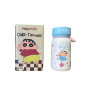 VAGONLİFE PASLANMAZ ÇELİK PİPETSİZ KULLANIM MATARA/TERMOS VGN10131 310ML DESENLİ MAVİ