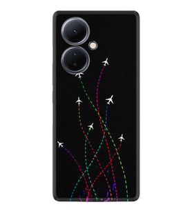 Vivo V29 Lite Kılıf Silikon Desen Özel Seri Line Planet 1736