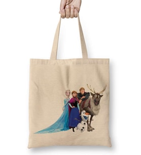 Elsa Kristoff Anna Olaf Film Frozen Bez Çanta Uzun Saplı