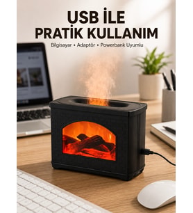 Aromaterapi Difüzör Ultrasonik Sessiz Nemlendirici Usb Destekli