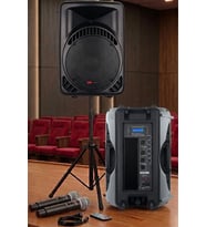 Lastvoice AMPLE-15SET 1000W 15 inç Aktif Hoparlör ve Mikrofon Ses Sistemi Seti