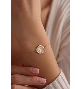 Kişiye Özel Adalet Terazisi Model (Justice) Bileklik 925K Gümüş (Gold)