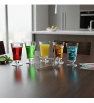 6'lı Cam Kahve Yanı Su Bardağı Seti - 125 ml Ayaklı, Şeffaf ve Kristal Kesim Desenli Nostaljik Kadeh Takımı