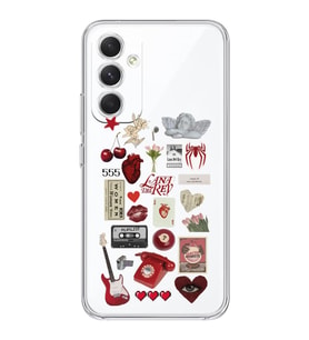 Samsung Galaxy A24 Uyumlu Lana Del Rey Sticker Tasarımlı Şeffaf Telefon Kılıfı