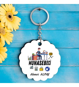 Erkek Muhasebecilere Özel İsimli Anahtarlık